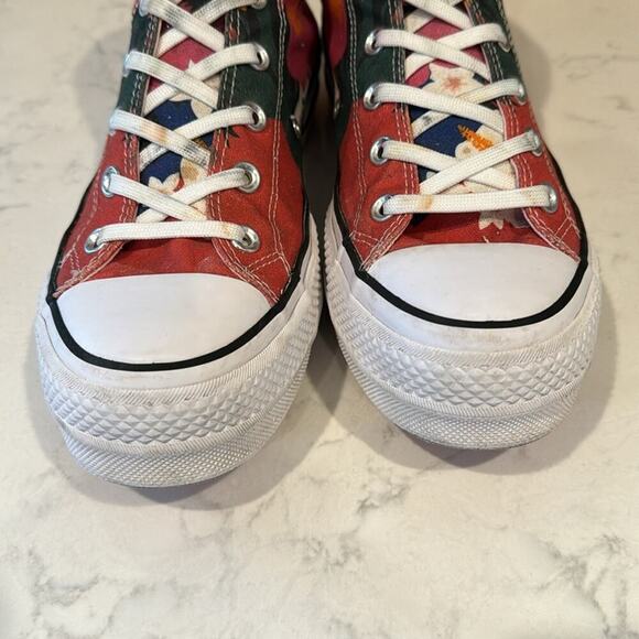 Converse CTAS LIFT HI STRAWBERRY JAM WHITE BLACK platform tropical print size 8 - Picture 6 of 16